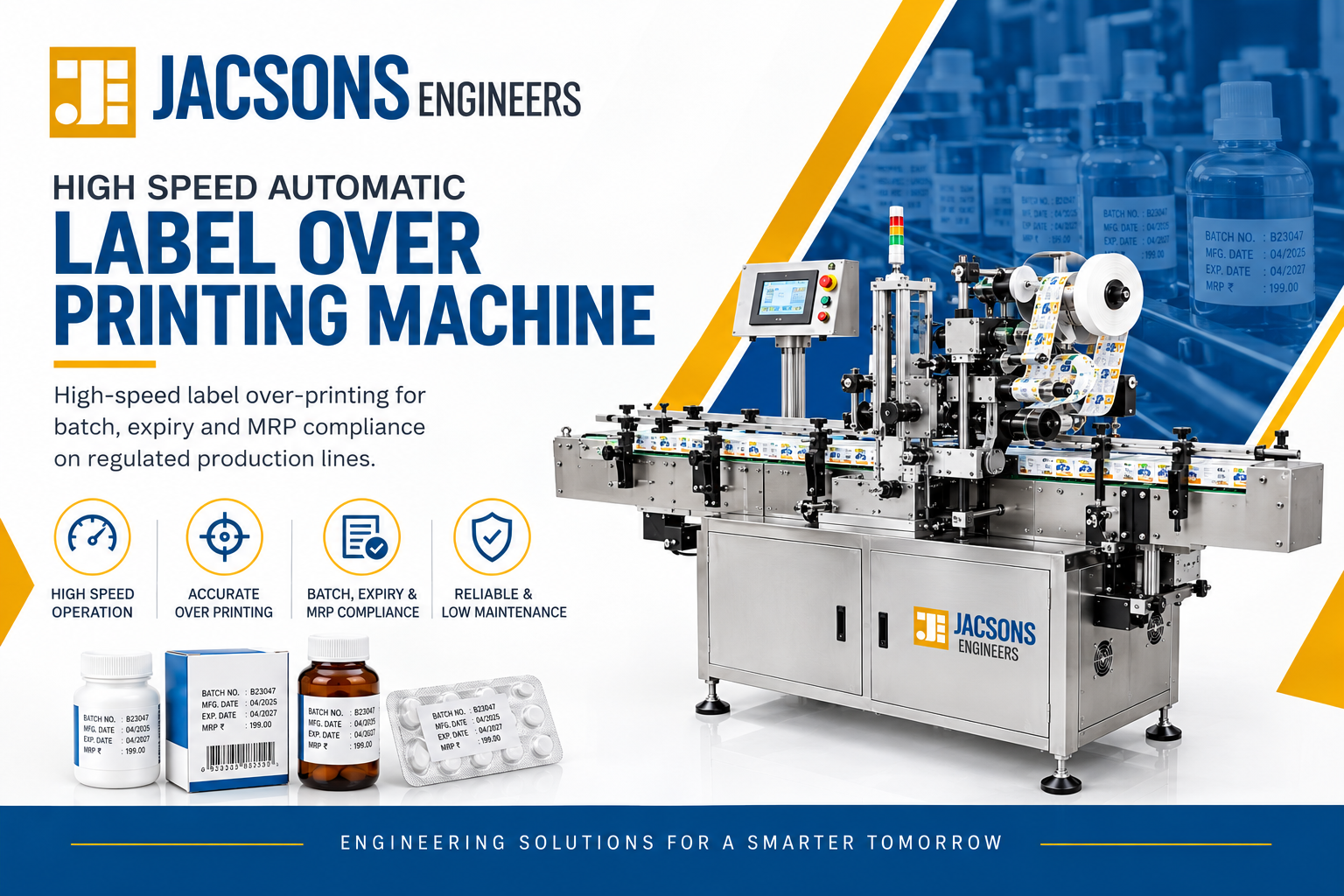 High Speed Automatic Label Over Printing Machine